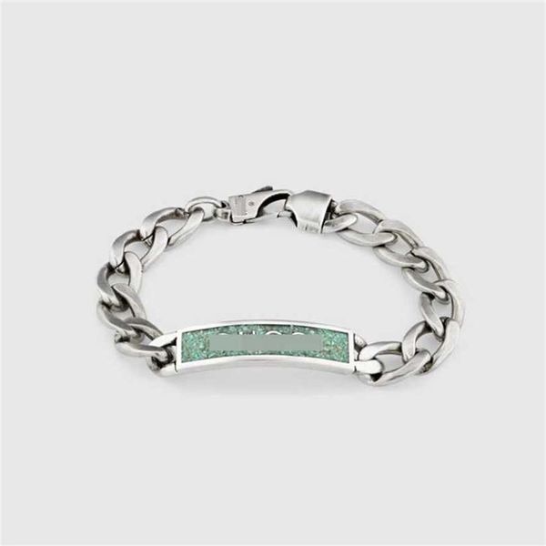 

2023 designer new jewelry sterling silver dropping enamel for men and women home frosted fashion bracelet, Black