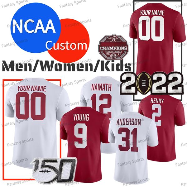 

custom ncaa alabama football jersey bryce young will anderson jr. najee harris jase mcclellan traeshon holden jahmyr gibbs jaylen waddle mac, Black