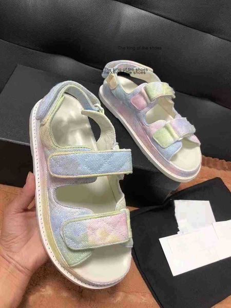 

slipperssandals brand designer comemore hook loop slingback platform dad shoes women summer beach buckle strap soft chunky heel sports shoes, Black