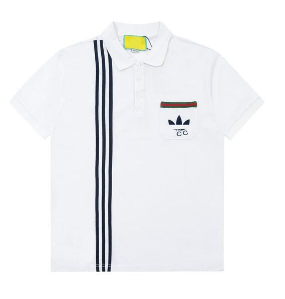 

men's tee polo black and white color fashion casual business classic embroidered head brand 100 cotton street hip hop wear palm guillot, White;black