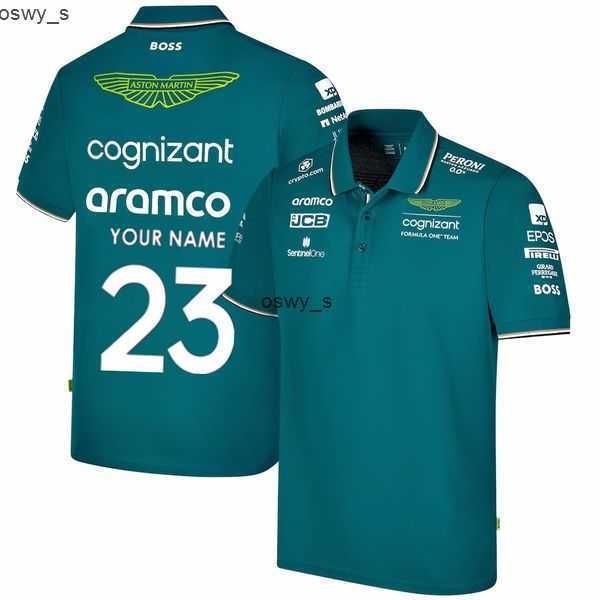 

men's cycling polos men's t-shirts aston martin aramco cognizant f1 2023 official fernando alonso team polo sleeve formula extreme, White;black