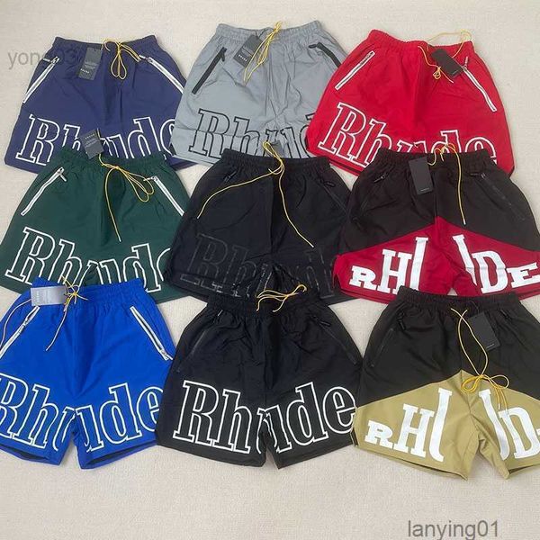 

men's shorts fashion rhude mesh breathable short street wear clothing, White;black
