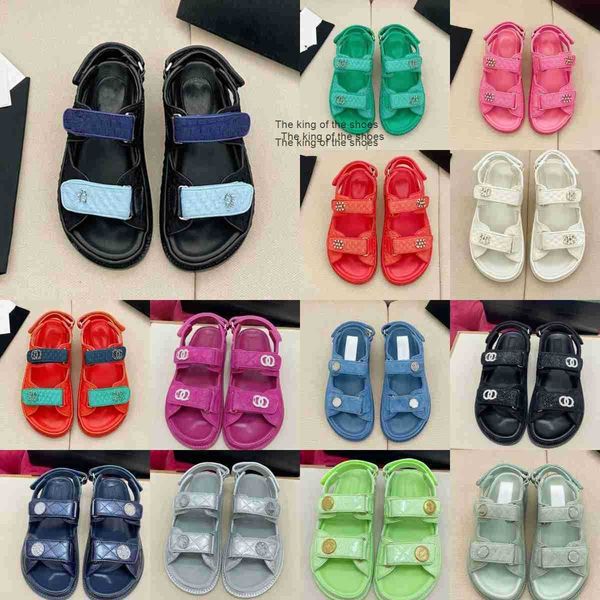 

slippers22s knit dad sandals lambskin mule strap flat slides quilted gate sandal women platform summer shoes glitter slippers beach casual f, Black