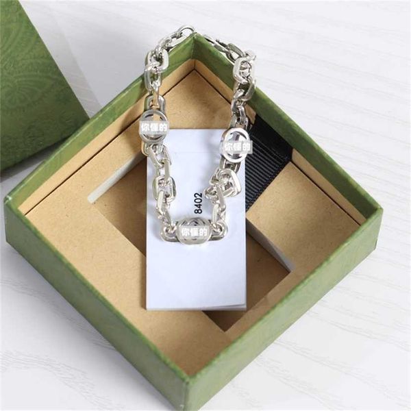 

2023 designer new fashion jewelry ancient made old double light version interlocking men's and women's personalized bracelet, Black