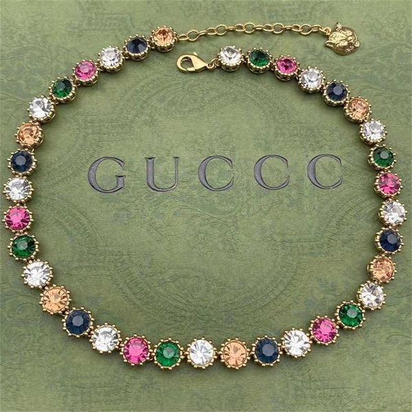

2023 designer new jewelry shuangg fashion color versatile necklace, Black