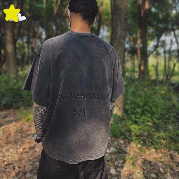 

men's plus tees women summer streetwear t shirt quality vintage washed old short sleeve, Black;brown