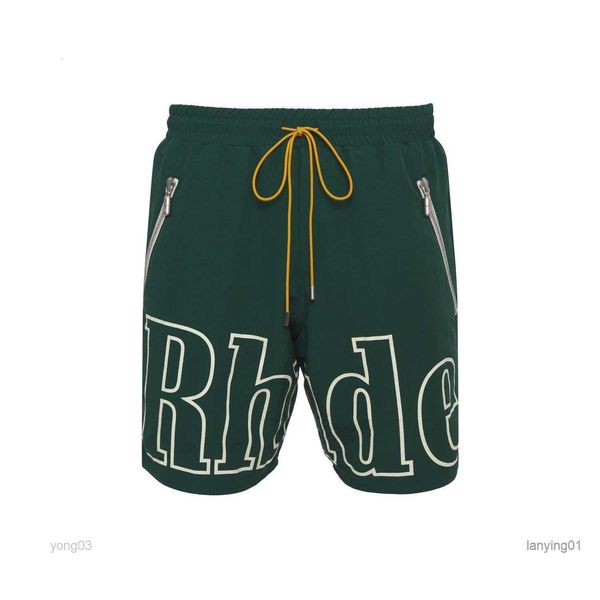 

designer shorts rhude with size s-xl summer fashion beach pants men street wear red blue black, White;black