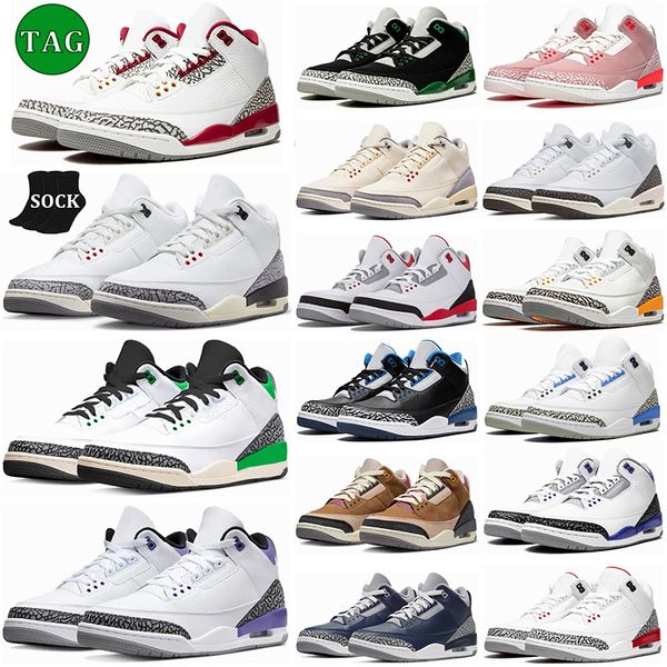 

jumpman 3 3s basketball shoes men women white cement dark iris muslin fragment cool grey fire red pine green black cat muslin mens trainers