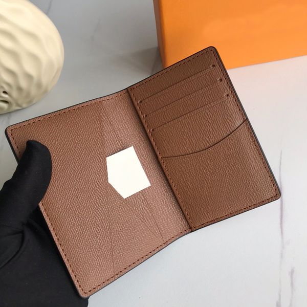

card holder men designer fashion short luxury multiple wallet n63144 m60502, Brown;gray