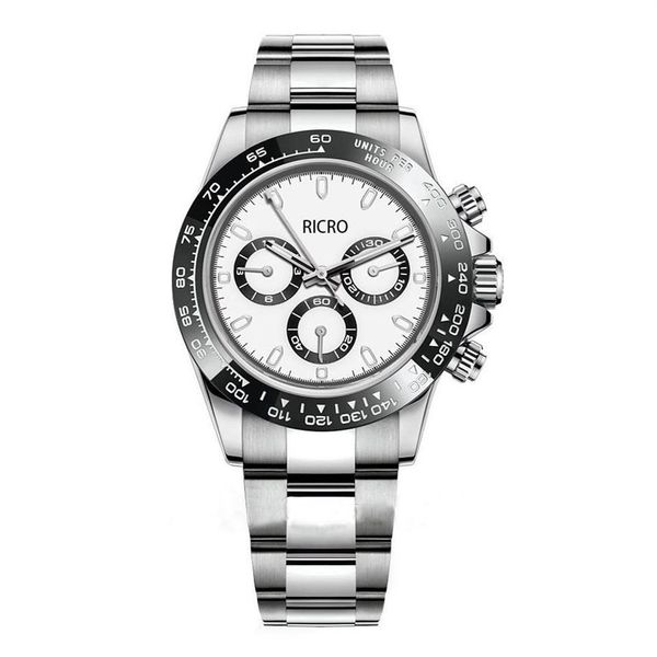 

men's mechanical watch ceramic ring mouth multi-functional automatic movement no timing function 40mm size made of 316 fine s228x, Slivery;brown