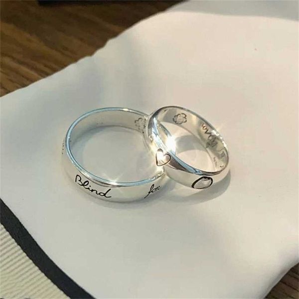 

2023 designer new jewelry sterling silver love fearless couple pair men's women's love flower and bird ring