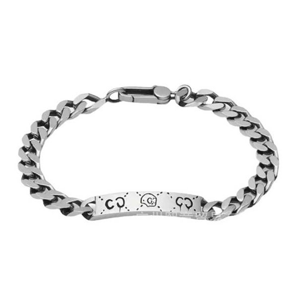 

2023 designer new fashion jewelry double bracelet for men and women silver interlocking lovers bracelet, Black
