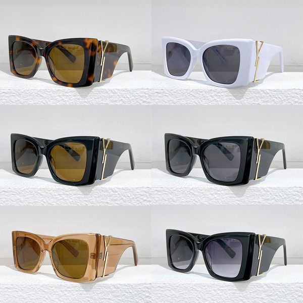 

fashion personality trend plate frame cat eye sunglasses women's men's color 6 styles, White;black