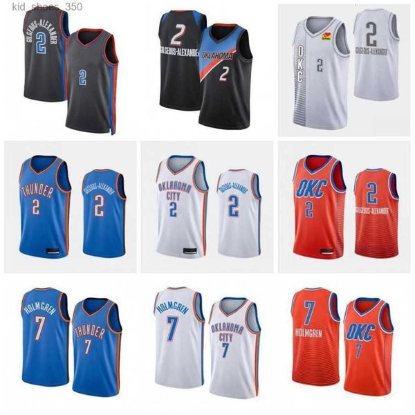 

shai gilgeous-alexander josh giddey basketball jerseys chet holmgren luguentz dort oklahomas 2022-23 city okc thunders jersey 2021