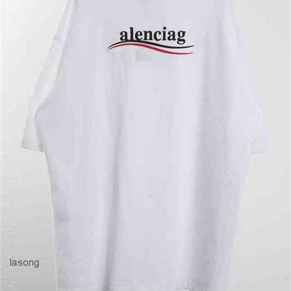 

2023 factory wholesale new high version summer ins net red same cola wave digital printing round neck short sleeve t-shirt couple 3bvnvbvnv, White;black