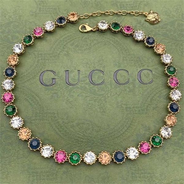 

2023 designer new jewelry shuangg fashion color versatile necklace, Black