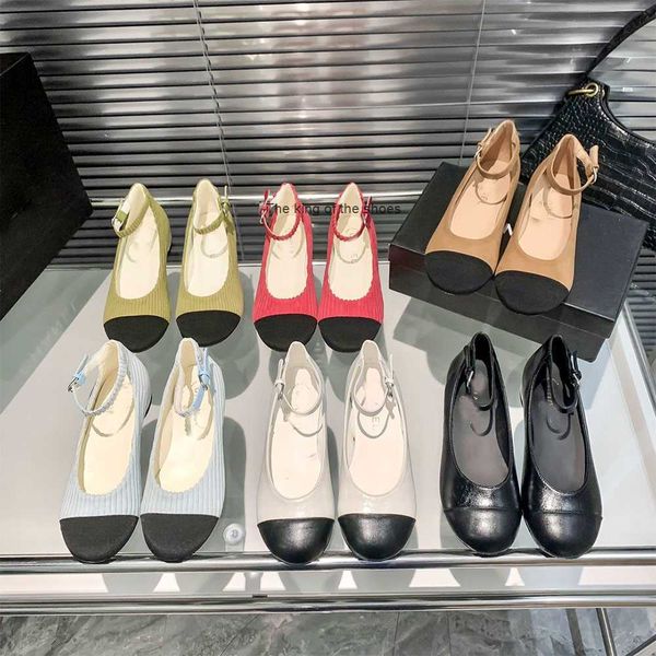 

luxury brand designer 2022 new autumn and winter small fragrant straight belt color contrast women's shallow flat shoes round head retr, Black