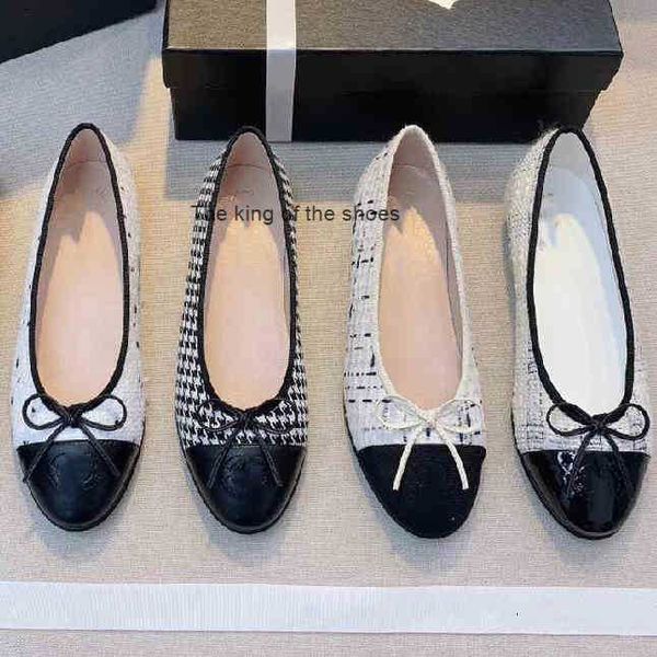 

designer spring and summer small fragrant shoes flat heels ballet shoes, Black