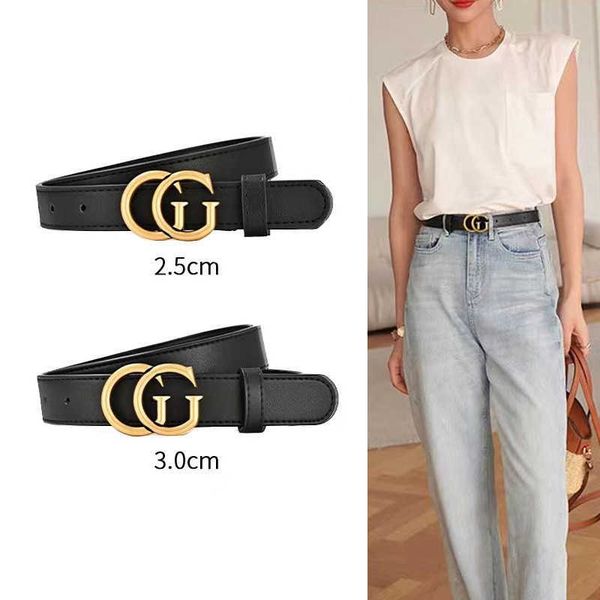 

belts jeans simple and versatile korean thin fashion trend accessories new leather women's belt with trousers, Black;brown