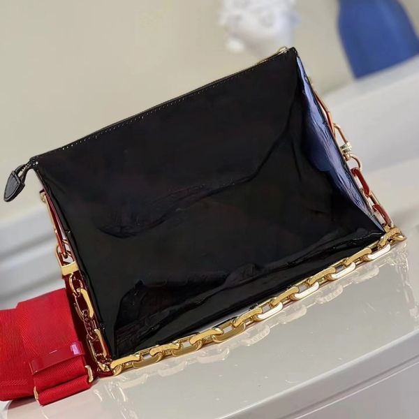 

fashion bags fashion versatile handbag leather shiny leather chain handbag handbag wallet large capacity highest quality 10a