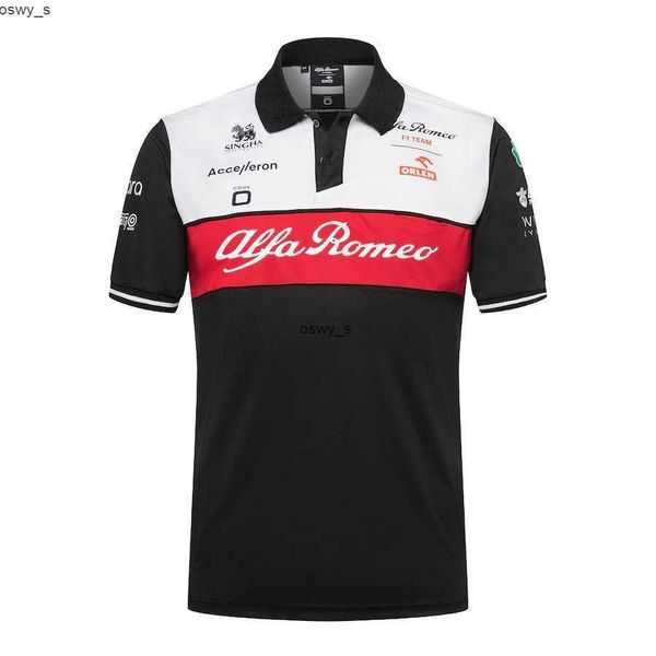 

2023 men's polos f1 team formula one polo men's the new alfa romeo orlen summer sports cross-country motorcycle shirt bosses6v67, White;black