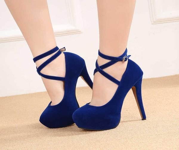 

14cm high heels big size 44 45 46 platform shoe stiletto heels pole dance high heels wedding shoes fashion ladies pump x05261301428, Black