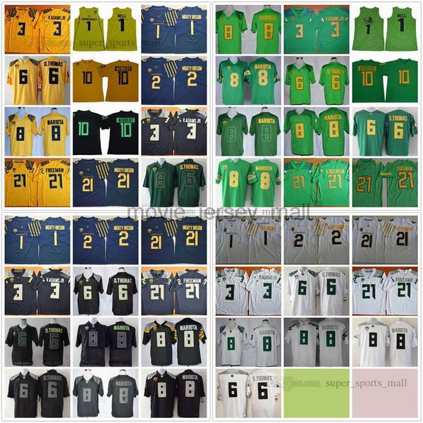 

ncaa oregon ducks college 8 marcus mariota jersey 3 vernon adams jr 21 royce an de'anthony thomas bell an bralon addison university foo, Black