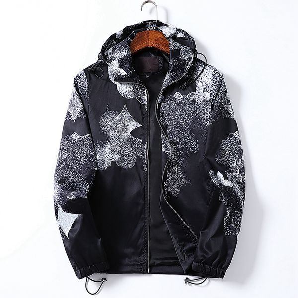 

mens designer jackets male streetwear windbreakers sports windbreaker zipper hoodies coat, Black;brown