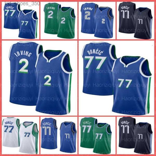

irving 2 kyrie dalla maverick luka doncic jersey basketball 77 2022 fans shirt green white jerseys