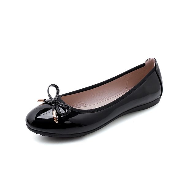 

single shoes women new large women's shoes chicken rolls shoes doudou shoes women 038, Black