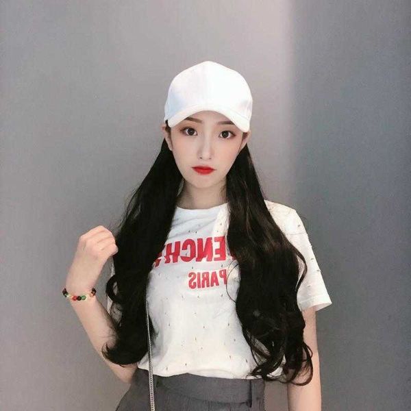 

jiangxi wig wholesale live broadcast with goods chemical fiber white peaked, Black
