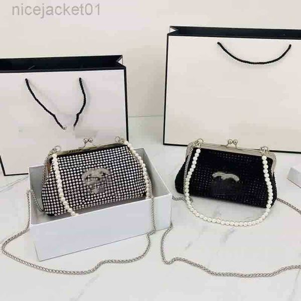 

designer channel cc women chanei bag new fashion versatile boston one shoulder diagonal straddle bag netred women's fashion rhinestone