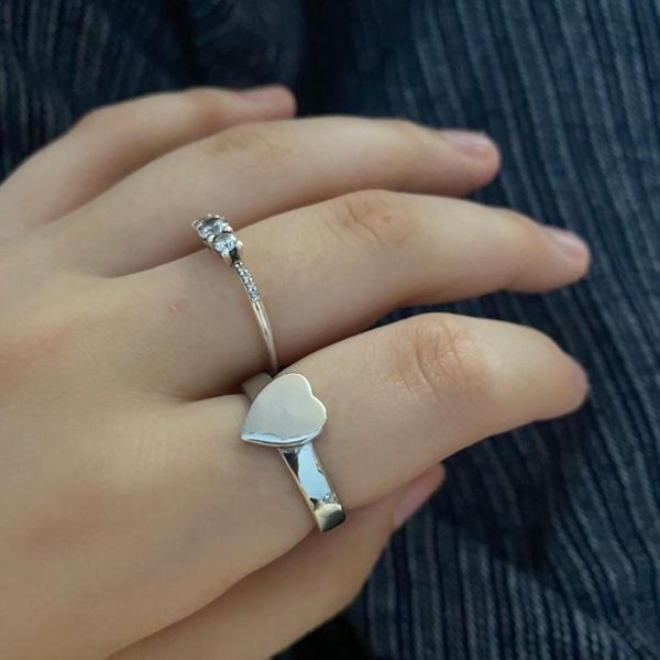 

classic charm love engagement wedding ring designer fashion heart for women original design great quality love shaped, Silver