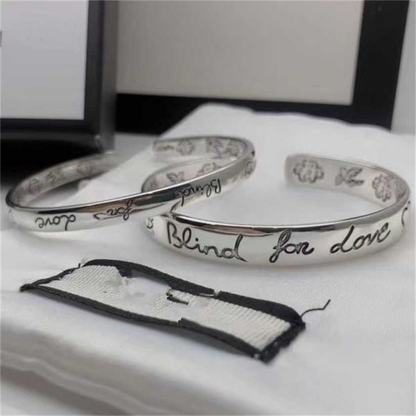 

2023 designer new jewelry original double love fearless classic blindforlove flower and bird lovers bracelet, Black
