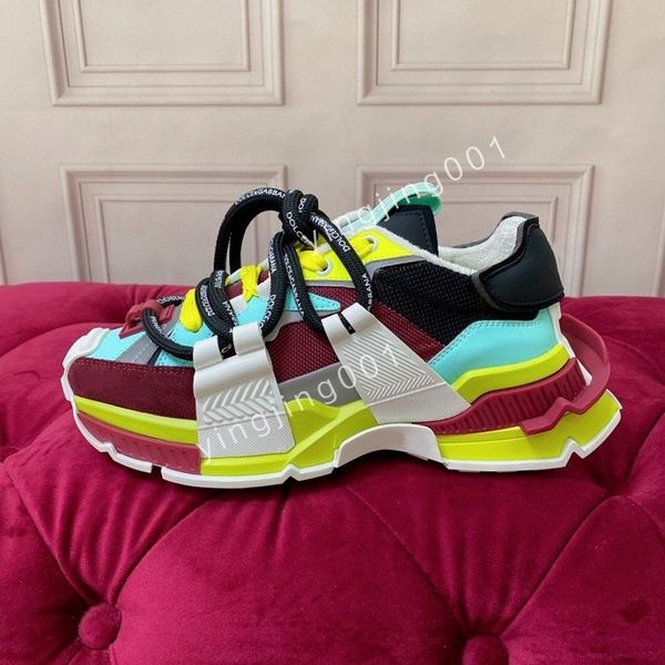 

2023eiling designer casual shoes men women shoes vintage sneakers reflective trainer platform lace-up print sneaker, Black