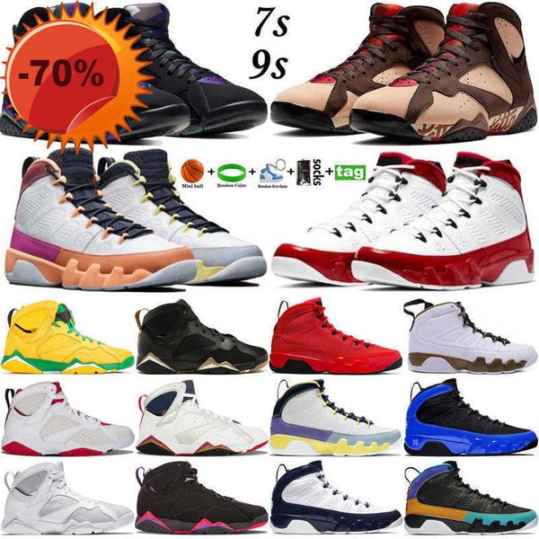 

2022 new jumpman 7 high og mens basketball shoes 7s ray allen oregon ducks patta x 9 9s change the world gym red university gold men sports