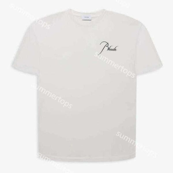 

rhude men's t-shirts designer shirts luxury brand fashion shirt for men casual mens short sleeve tees cotton t3105, White;black