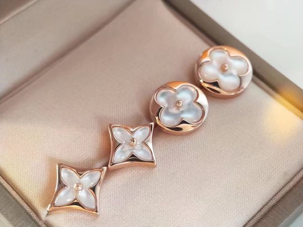 

pearl earrings four leaf clover stud earrings daily omnibus classic presbyard round or diamond two optional, Golden