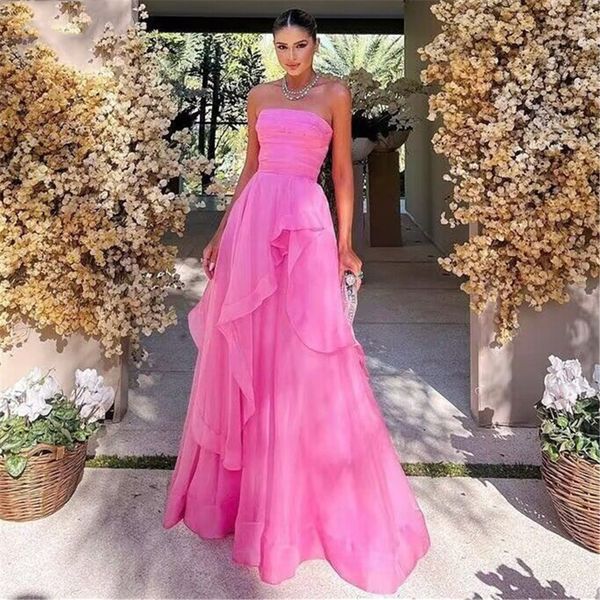 

pink ruffles prom dresses sweetheart pleated strapless floor length women evening formal party gowns a-line 2023 robe de soiree, Black