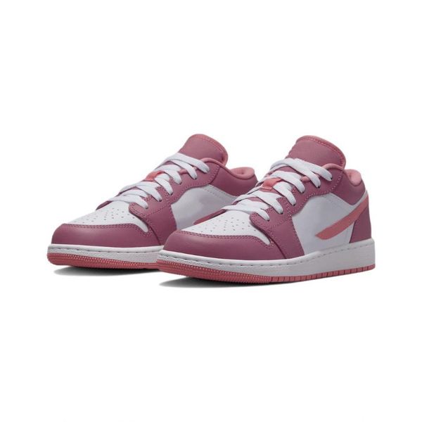 

basketball shoes jumpman 1 low gs desert berry coral chalk-white pink mens sports sneakers coconut milk tokyo vintage skateboard 553560-616