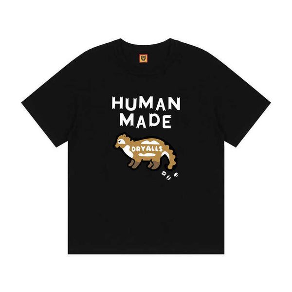 

designer t shirts human makes luxury 2022 musk cat loose casual couple round 220g cotton short sleeve fashional shirt loose, White;black
