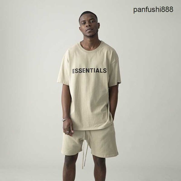 

foggg versatile cool shirts fogg fear god double thread couple identical essencotton men's and women's casual loose short sleeve t, White;black