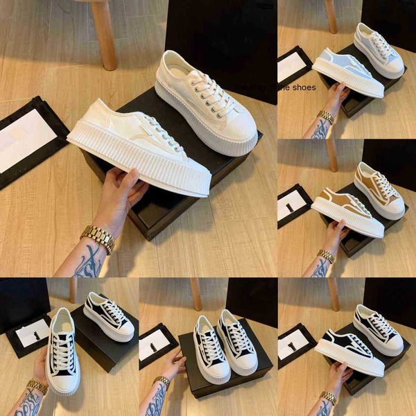 

small fragrant biscuit spring 2023 designer brand c new thick casual women's soft soled board muffin canvas shoes women, Black