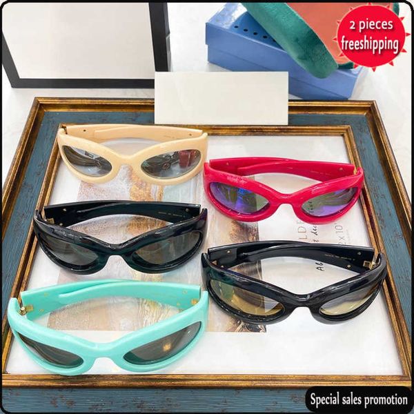 

brand design sunglasses 2023 new g family oval wind ins same future technology female gg1247s uv400 high quality, White;black