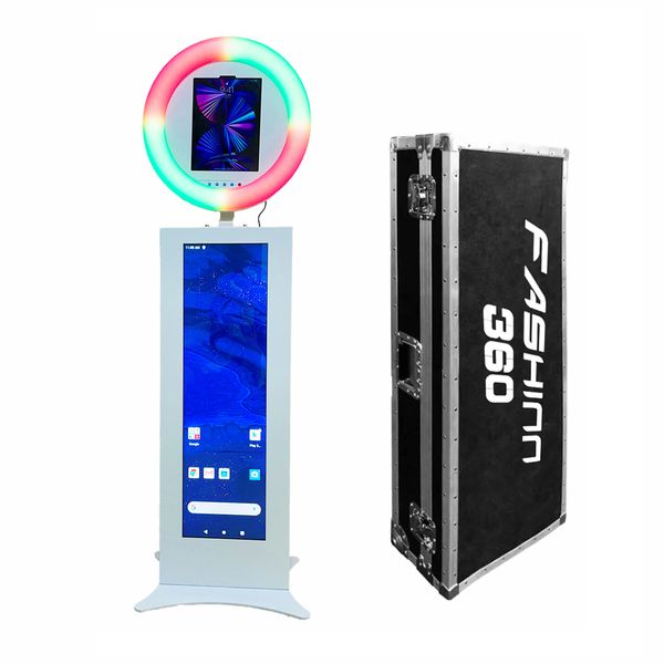 

fashinn360 lcd screen ipad p booth for selfie machine with rgb ring light