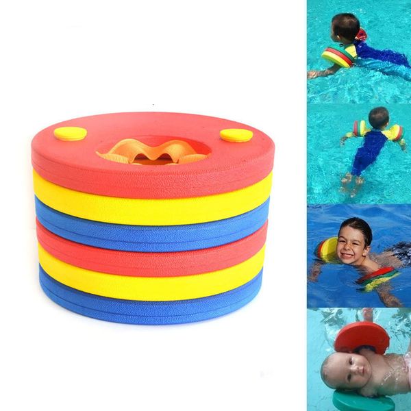 

inflatable floats tubes 6pcs set kids eva foam swim discs arm bands floating sleeves children's armband swimming water sleeve kickboard