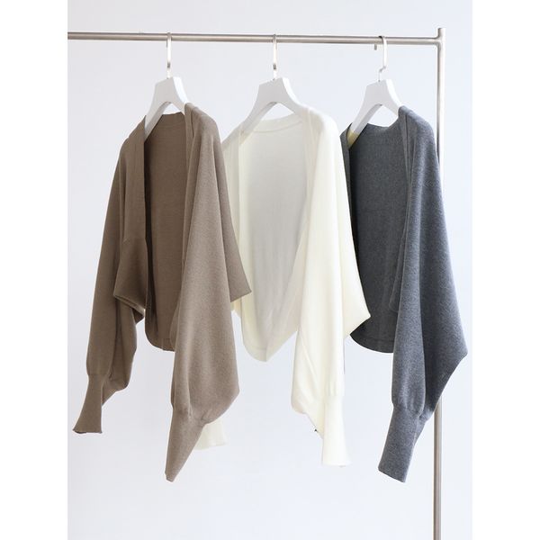 

womens hoodies sweatshirts wool knitted shawl in autumn and winter silhouette cardigan irregular solid color classic bat sleeve 230317, Black