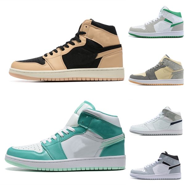 

jumpman 1 basketball shoes og high 1s unc patent leather hyper royal mocha homage to university blue sport designer sneakers trainers 321