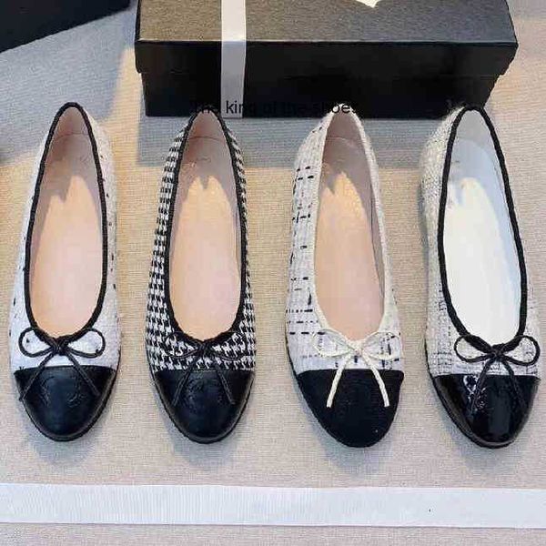 

designer spring and summer small fragrant shoes flat heels ballet shoes, Black