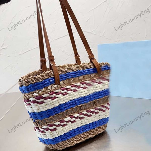 

5a beach hand woven shoulder bag 2023 new luxury designer tote bags vacation summer travel women's shopping purse clutch handbag 230320
